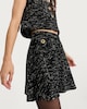 image 3 of F&F Boucle Gold Tone Button Mini Skirt with Cotton in Grey