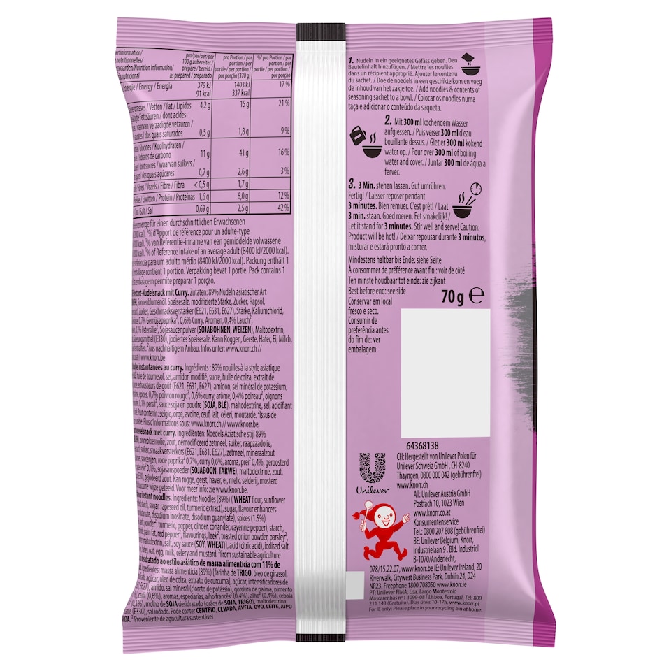 image 1 of Knorr Asia Noodles Curry 70g