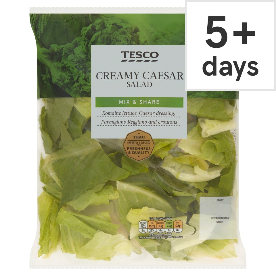 image 1 of Tesco Creamy Caesar Salad Kit 240G