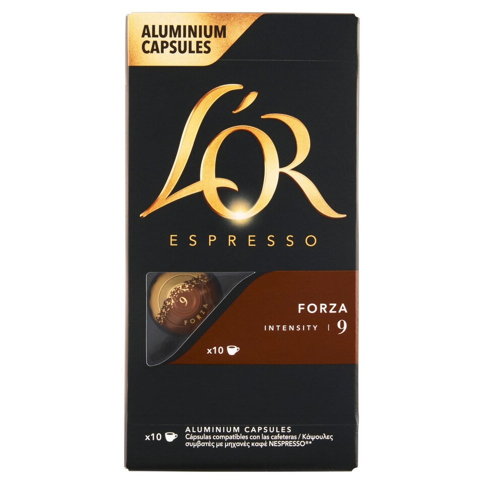 Obrázek 1 pro produkt L'OR Espresso Forza pražená mletá káva v kapslích 10 ks 52g