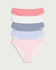 image 4 of F&F 5-Pack Cotton Rich Lace Trim Knickers in Multi