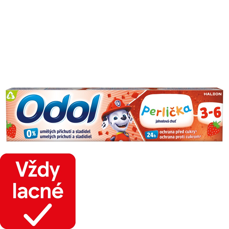 obrázok 1 z Odol Perlička jahodová chuť zubná pasta s fluoridom 50 ml