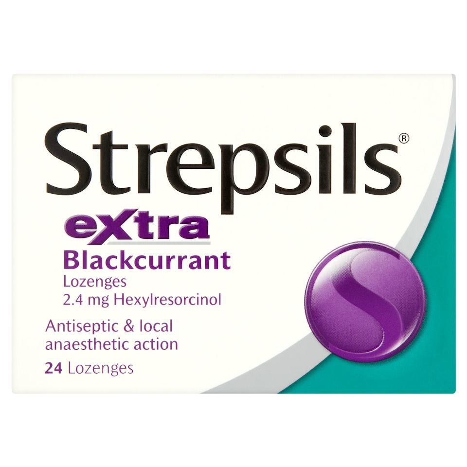 Strepsils Extra Blackcurrant Lozenges 24'S