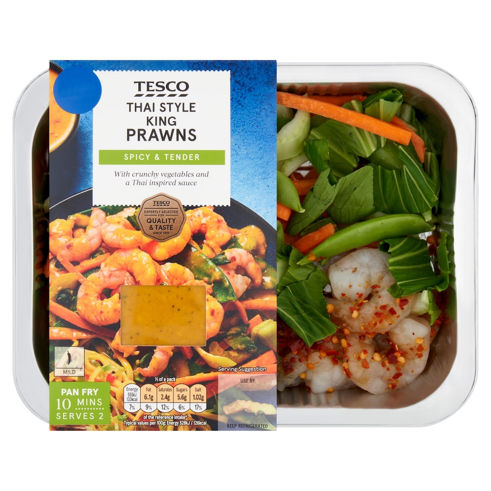 Tesco Finest Smoked Jumbo King Prawns 180g