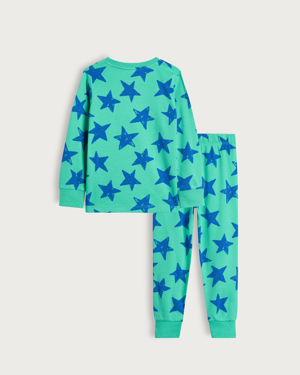 image 1 of F&F Boys 3-Pack Pure Cotton Star Print Pyjama Sets in Multi