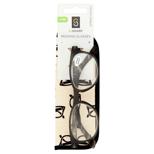 CSharp Keyhole Reading Glasses +1.50 Tesco Groceries