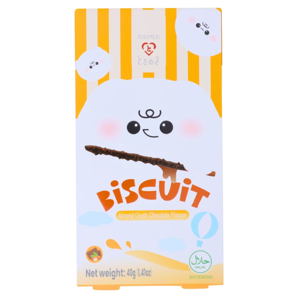 Tokimeki Biscuit Stick Almond Crush Chocolate Flavour 40g