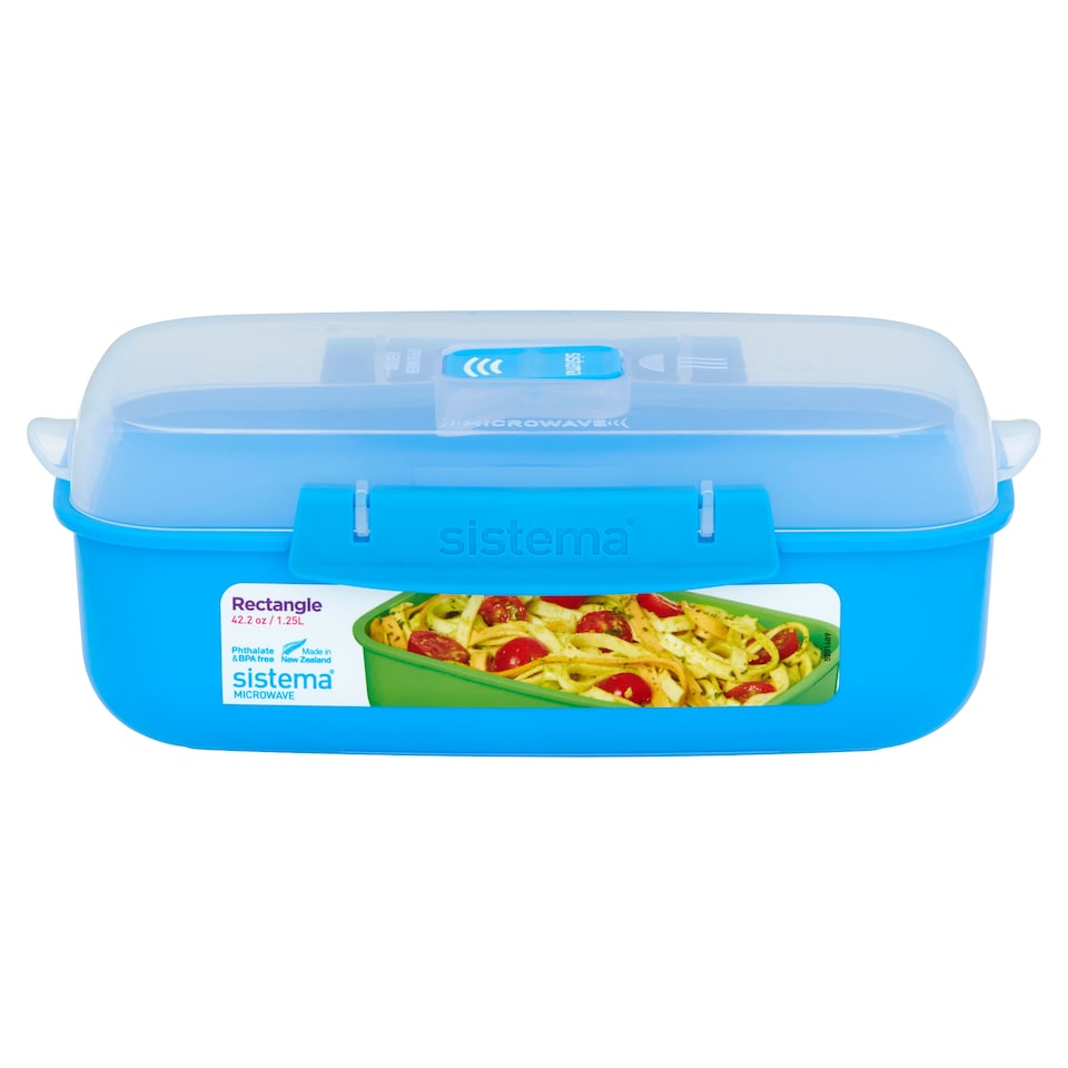 Sistema Microwave Rectangular Food Storage Bowl 1.25L