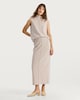 image 1 of F&F Snit Textured Midi Co-ord Pencil Skirt in Cream