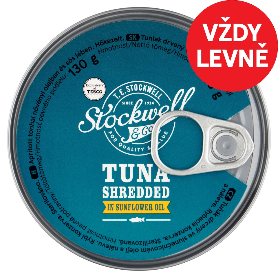 Stockwell & Co. Tuna Shredded in Sunflower Oil 185g
