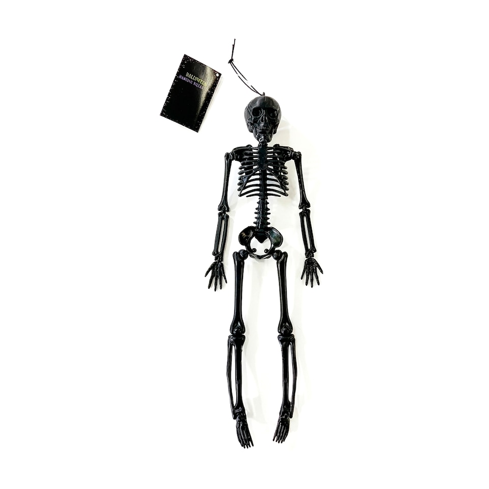 Halloween Mini Black Hanging Skeleton Decoration