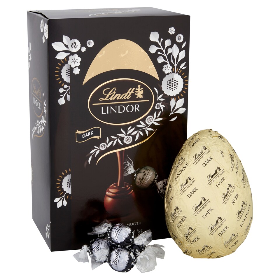 image 1 of Lindt Dark Chocolate Egg With 60% Cocoa Truffels 260G