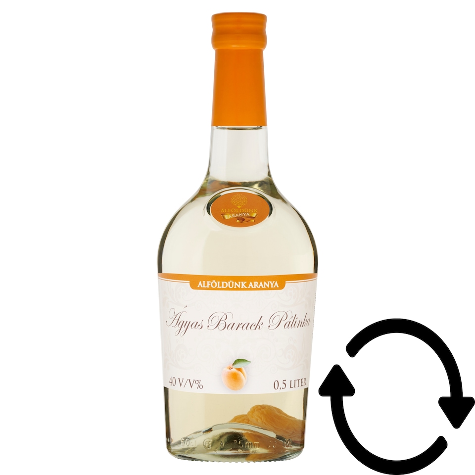 image 1 of Alföldünk Aranya Peach Palinka on Fruit Bed 40% 0,5 l