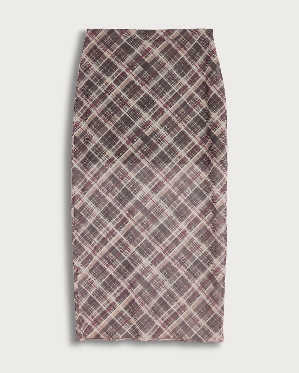 image 1 of OH ME OH MY Plaid Print Co-ord Skirt in Grey