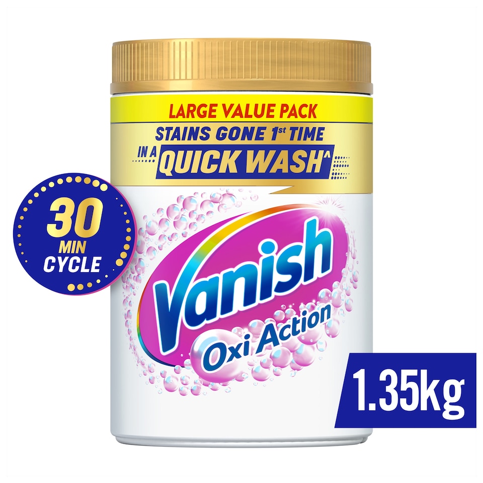 image 1 of Vanish Gold Oxi Stain Remover White Powder 1.35Kg