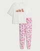 image 4 of F&F Curtis The Dog Puppy Print Pyjama Set in Cream