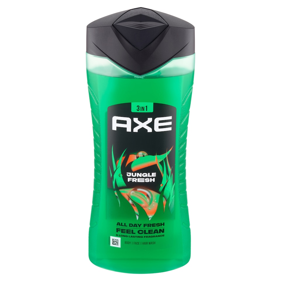 image 1 of Axe Jungle Fresh Shower Gel 3 in 1 for Body, Hair and Face 400 ml