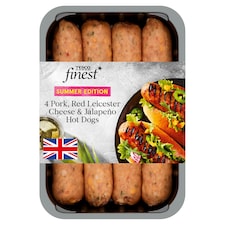 Tesco Finest 4 Pork Cheese & Jalapeno Hot Dogs 400G