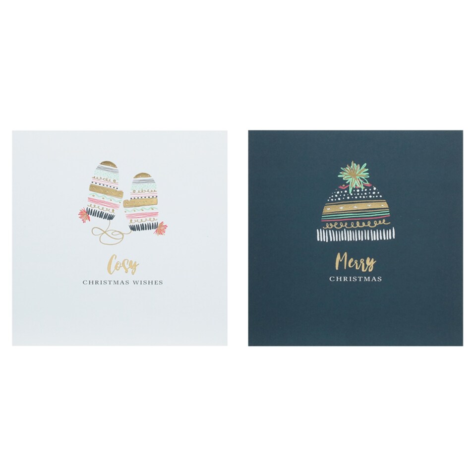 Tesco Hat & Mitten Cards 10 Pack