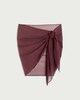 image 4 of F&F Mesh Sarong in Burgundy