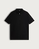 image 5 of The F&F Edit Supima® Cotton Zip Neck Polo Shirt in Black