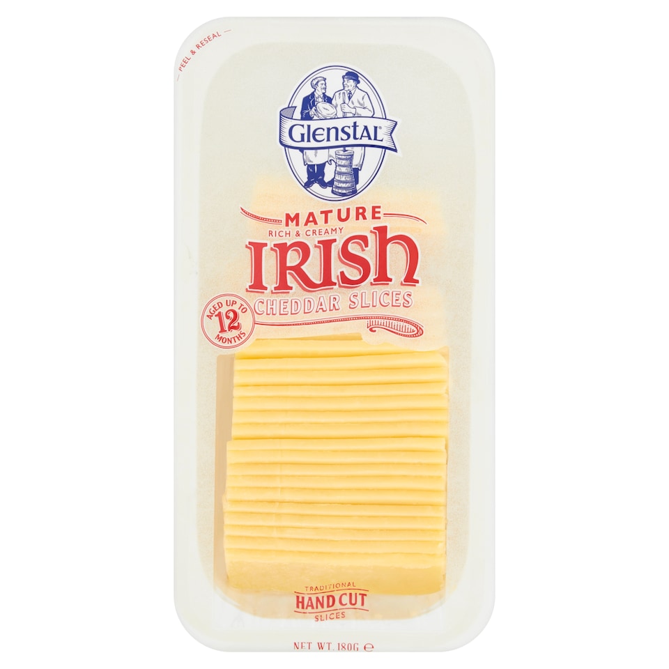 Glenstal Sliced Irish White Cheddar 180G