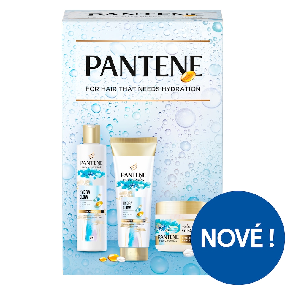 Sada produktů Pantene Pro-V Miracles Hydra Glow: maska na vlasy, šampon a kondicionér