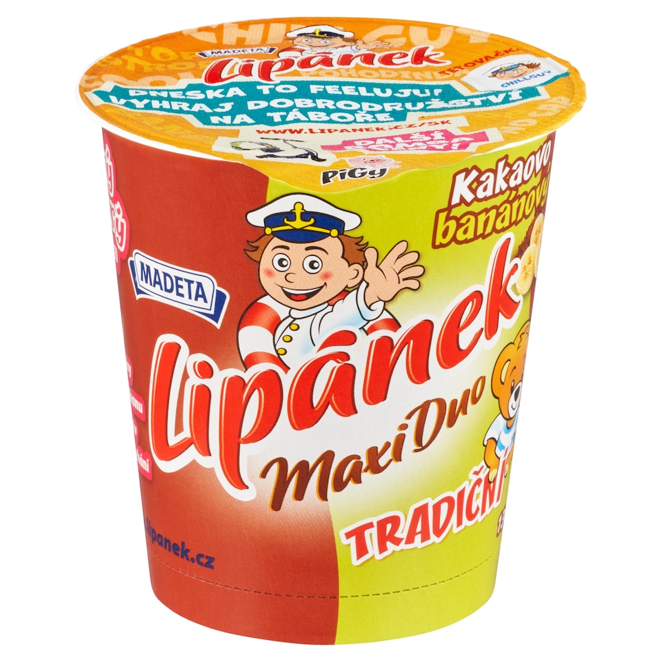 Obrázek 1 pro produkt Madeta Lipánek Tradiční maxi duo kakaovo banánový 130g