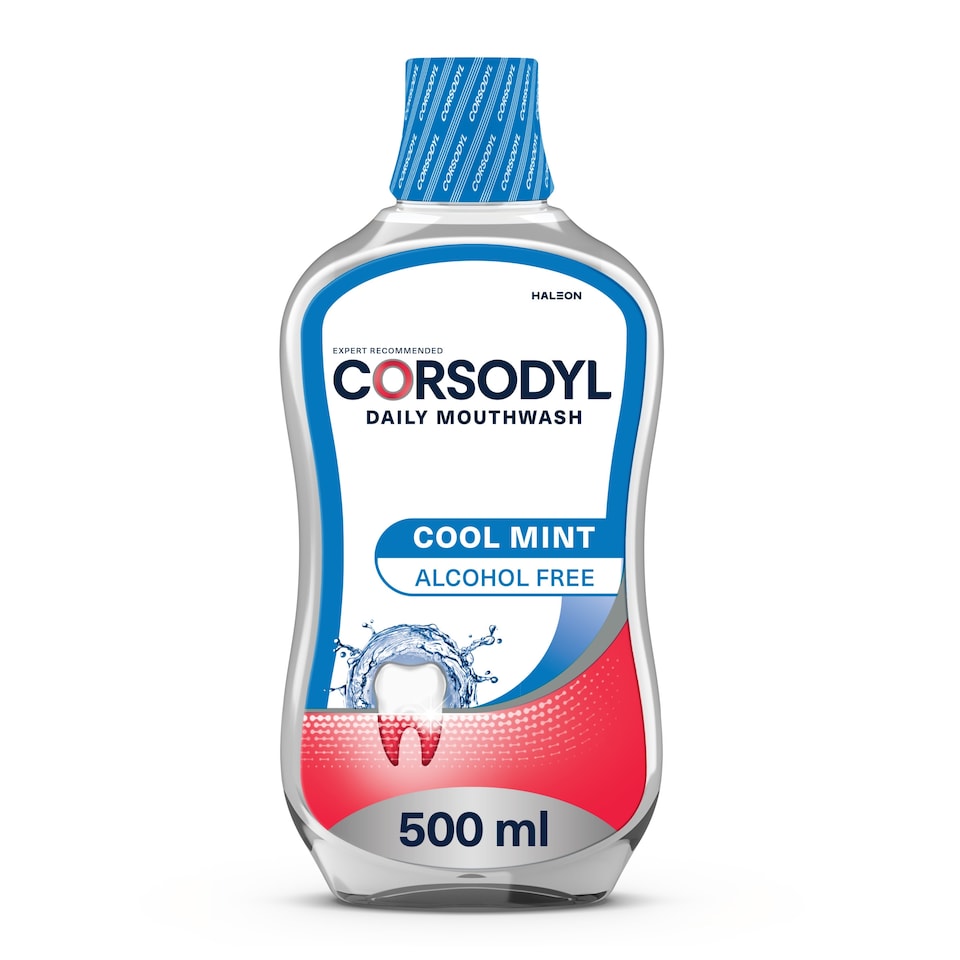 image 1 of Corsodyl Cool Mint Gum Care Alcohol Free 500Ml