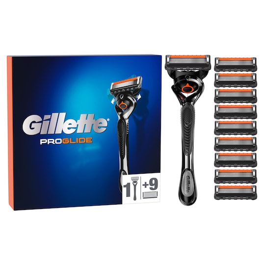 Gillette Proglide Razor & 9 Blades Pack Tesco Groceries