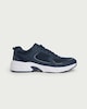 image 1 of F&F Mesh Panel Lace Up Trainers in Navy