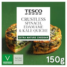 Tesco Crustless Spinach Edamame Kale Quiche 150G