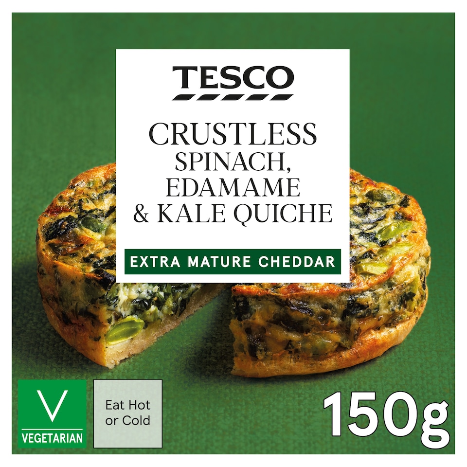 Tesco Crustless Spinach Edamame Kale Quiche 150G