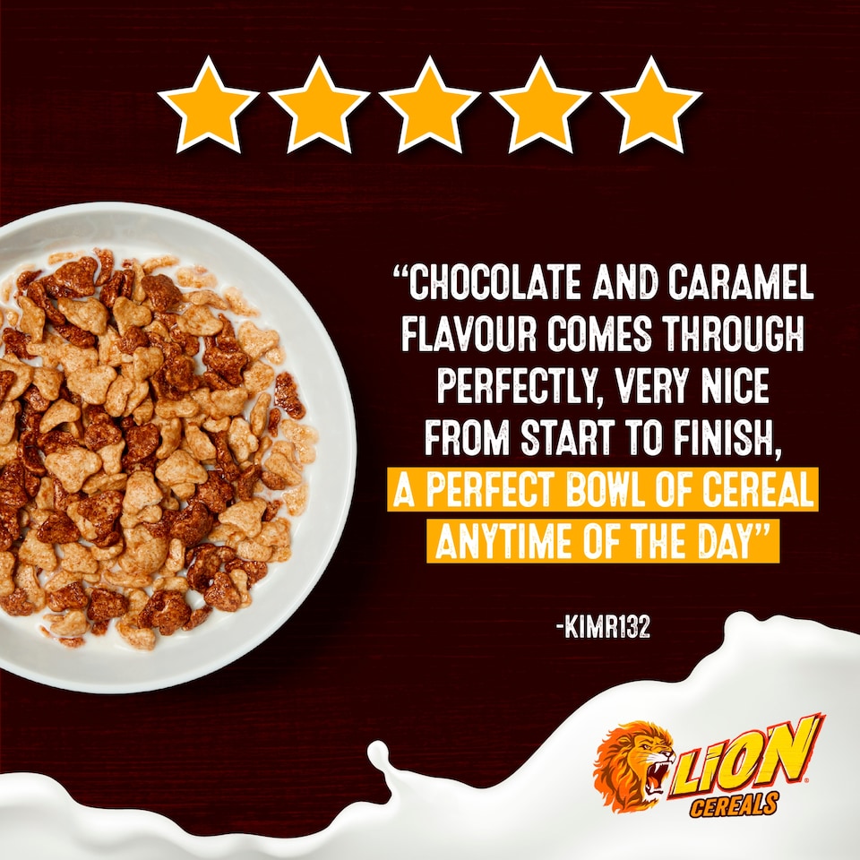 image 1 of Nestle Lion Caramel & Chocolate Wholegrain Cereal 400g