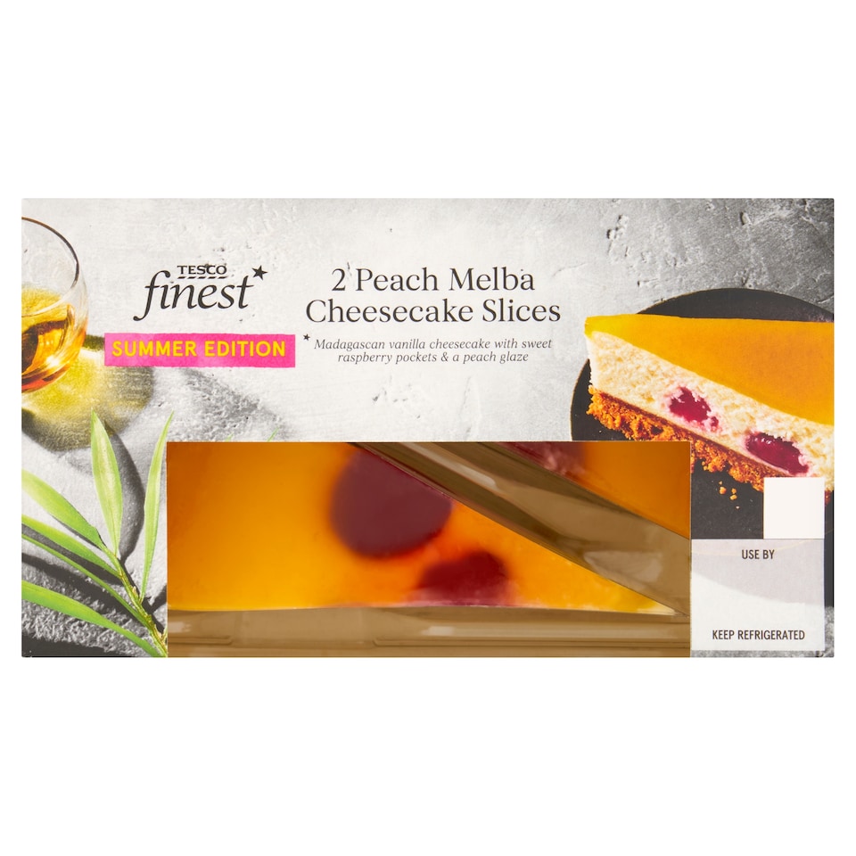 Tesco Finest 2 Peach Melba Cheesecake Slices 180g