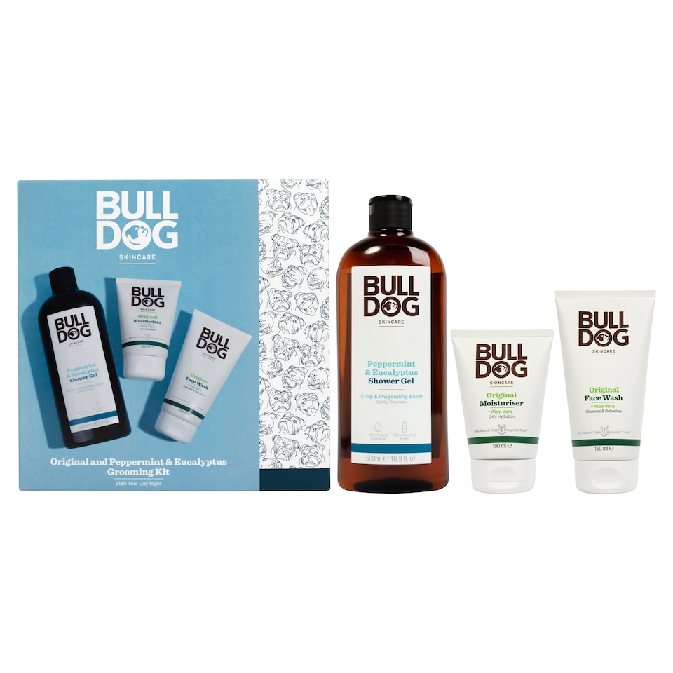 Bulldog Peppermint & Eucalyptus Grooming Kit