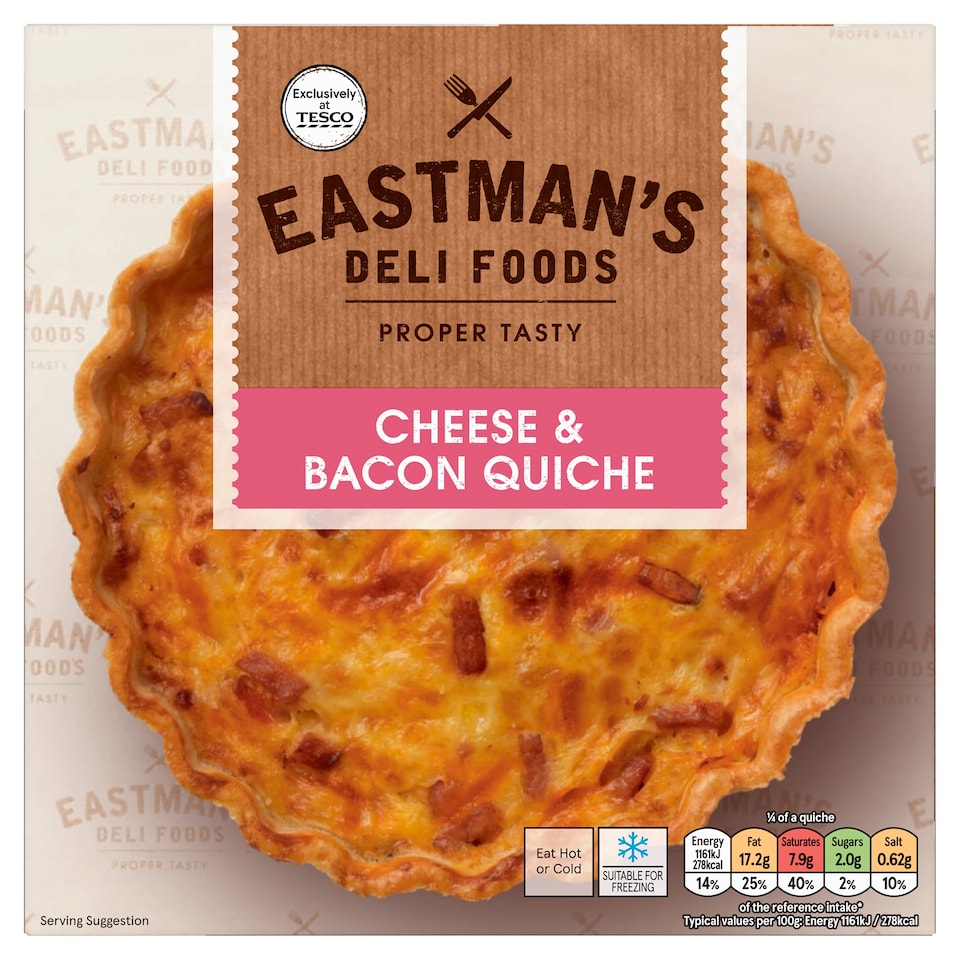 Eastmans Cheese & Bacon Quiche 400G
