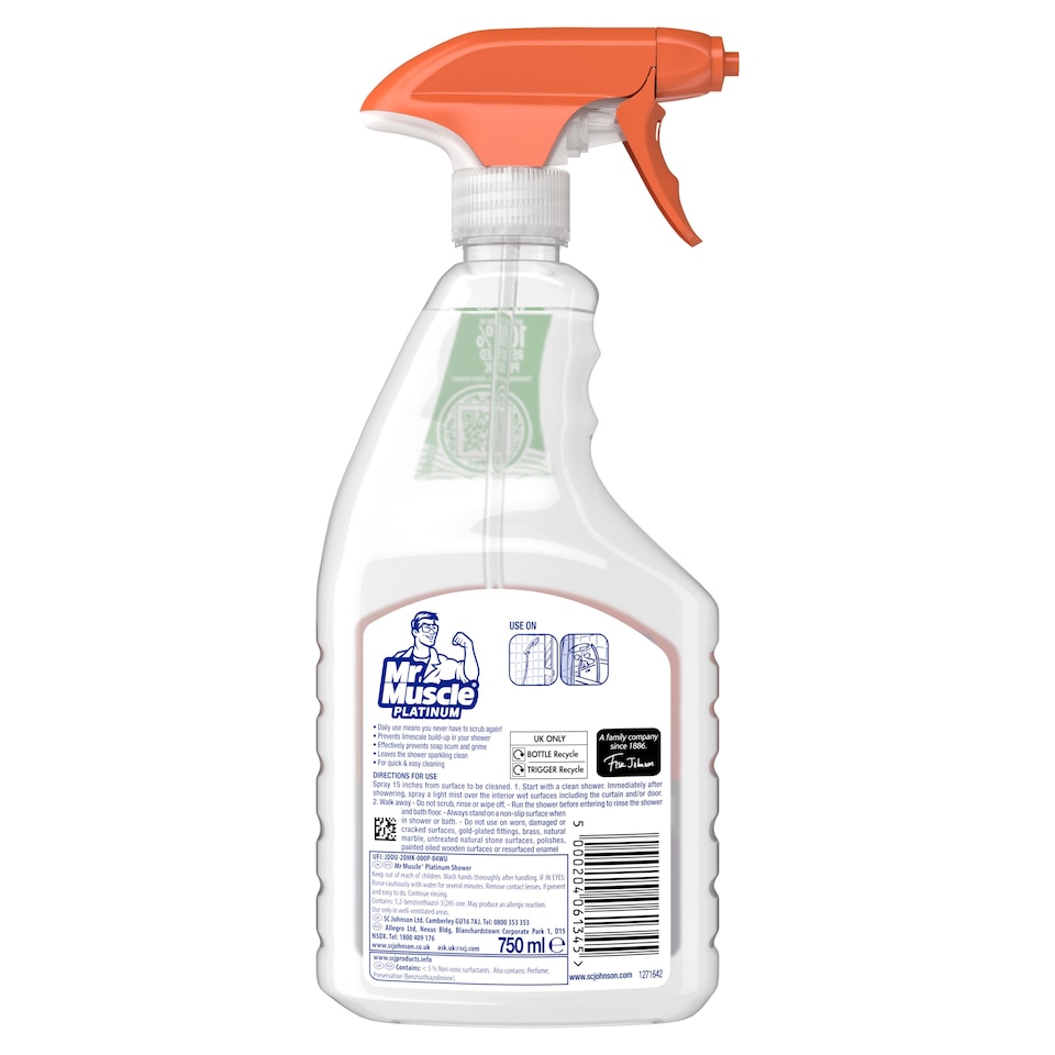 image 1 of Mr Muscle Platinum Shower Shine 750Ml