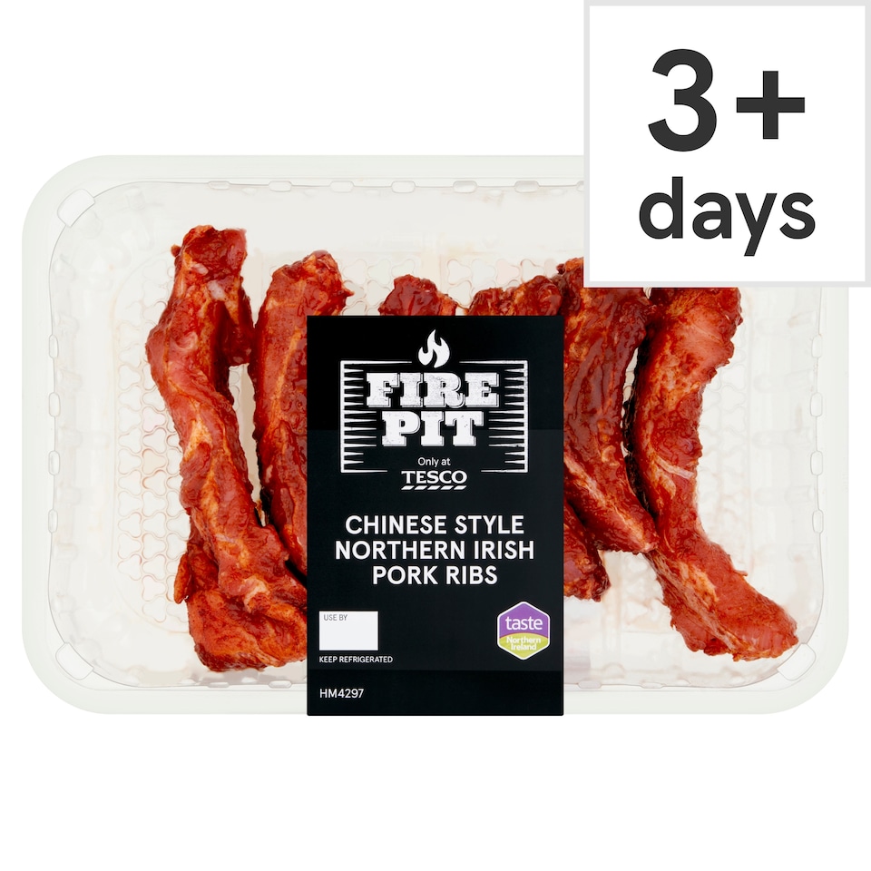 Tesco Fire Pit Chinese Style Northern Irish Pork Ribs 500g