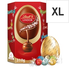 Lindt Lindor Milk Chocolate Egg with Lindor Assorted Truffles 310g