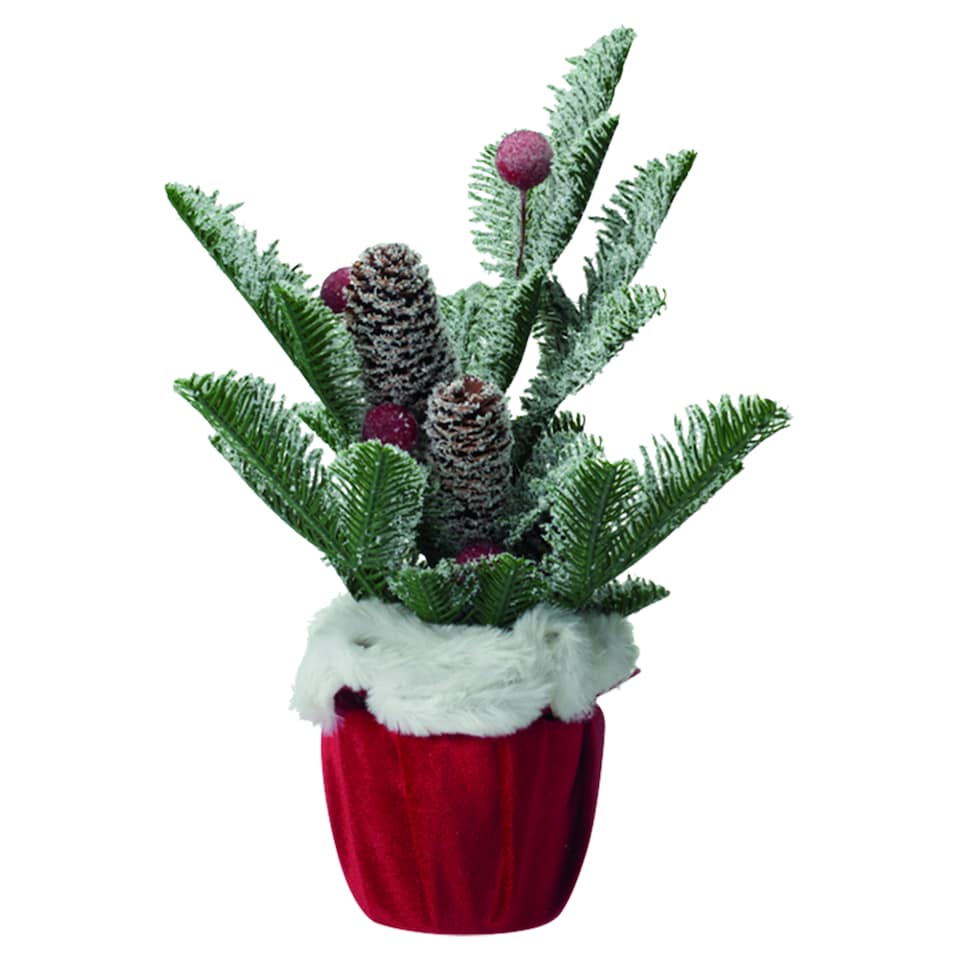H&S Collection Snowy Plant in Textile Decotation
