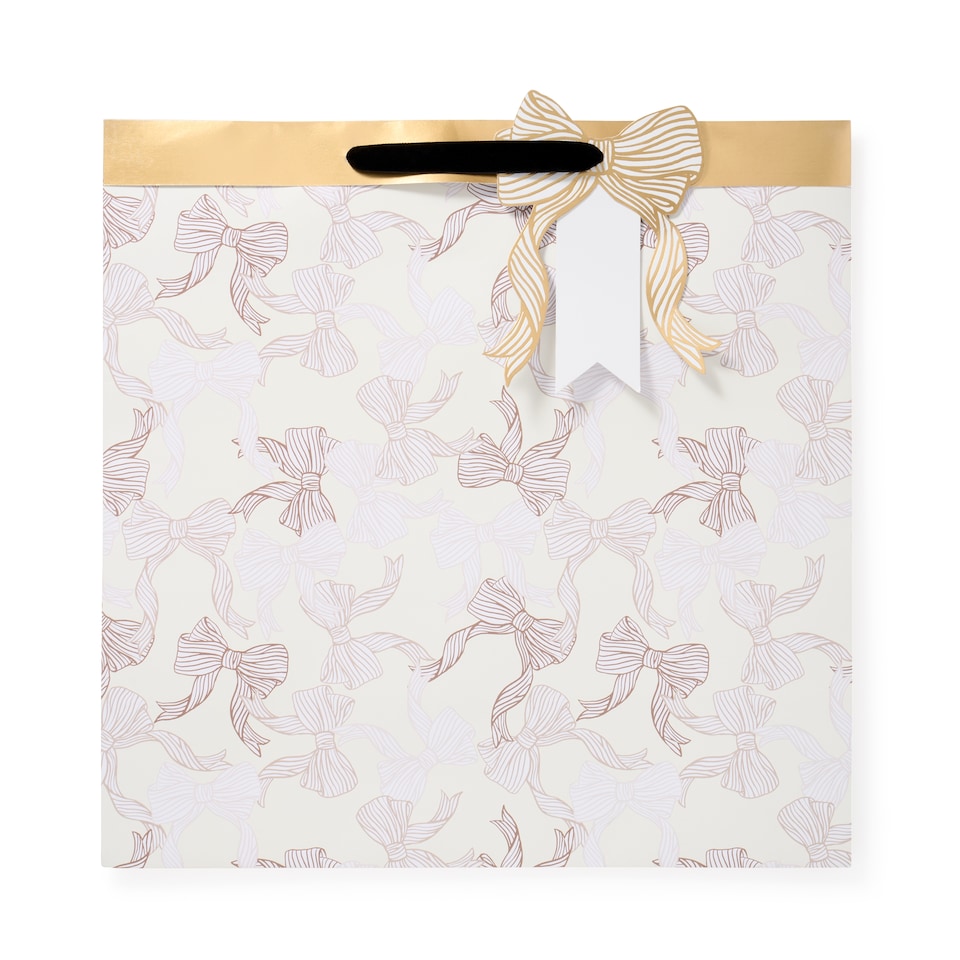 image 1 of Paperchase Rekrafted Extra Large Bow Gift Bag