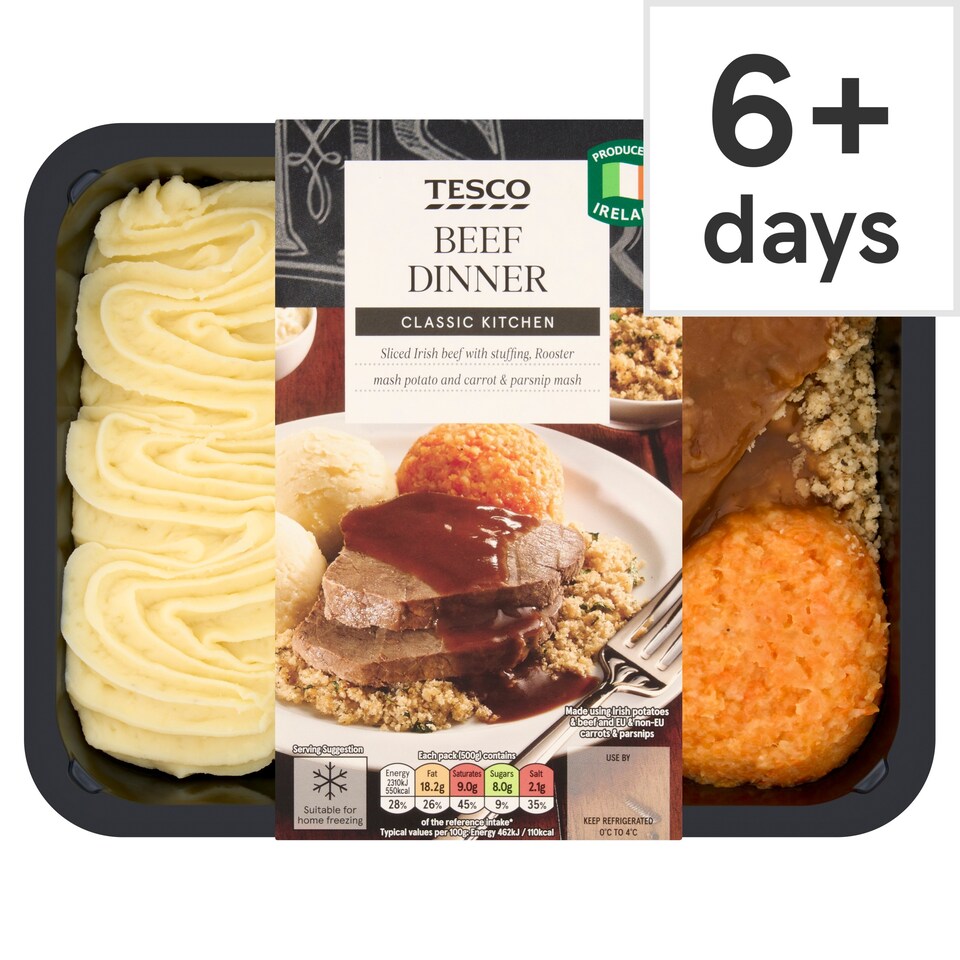 Tesco Irish Classics Beef Dinner 500G