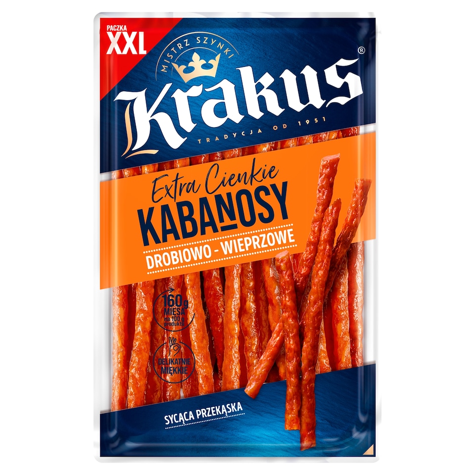 Krakus Chicken & Pork Kabanosy 250G
