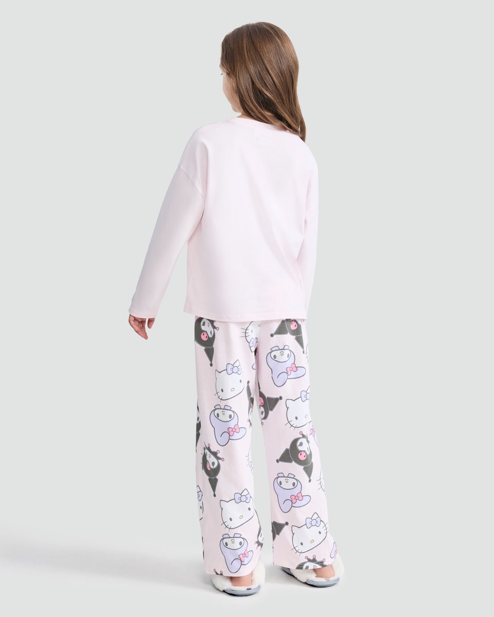 image 1 of Hello Kitty Pure Cotton Pyjamas in Pink