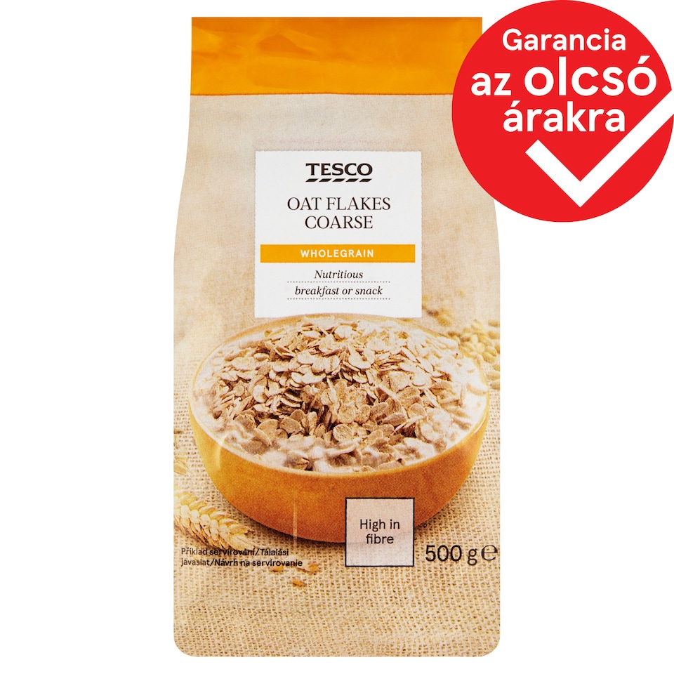 Tesco Wholegrain Coarse Oat Flakes 500 g