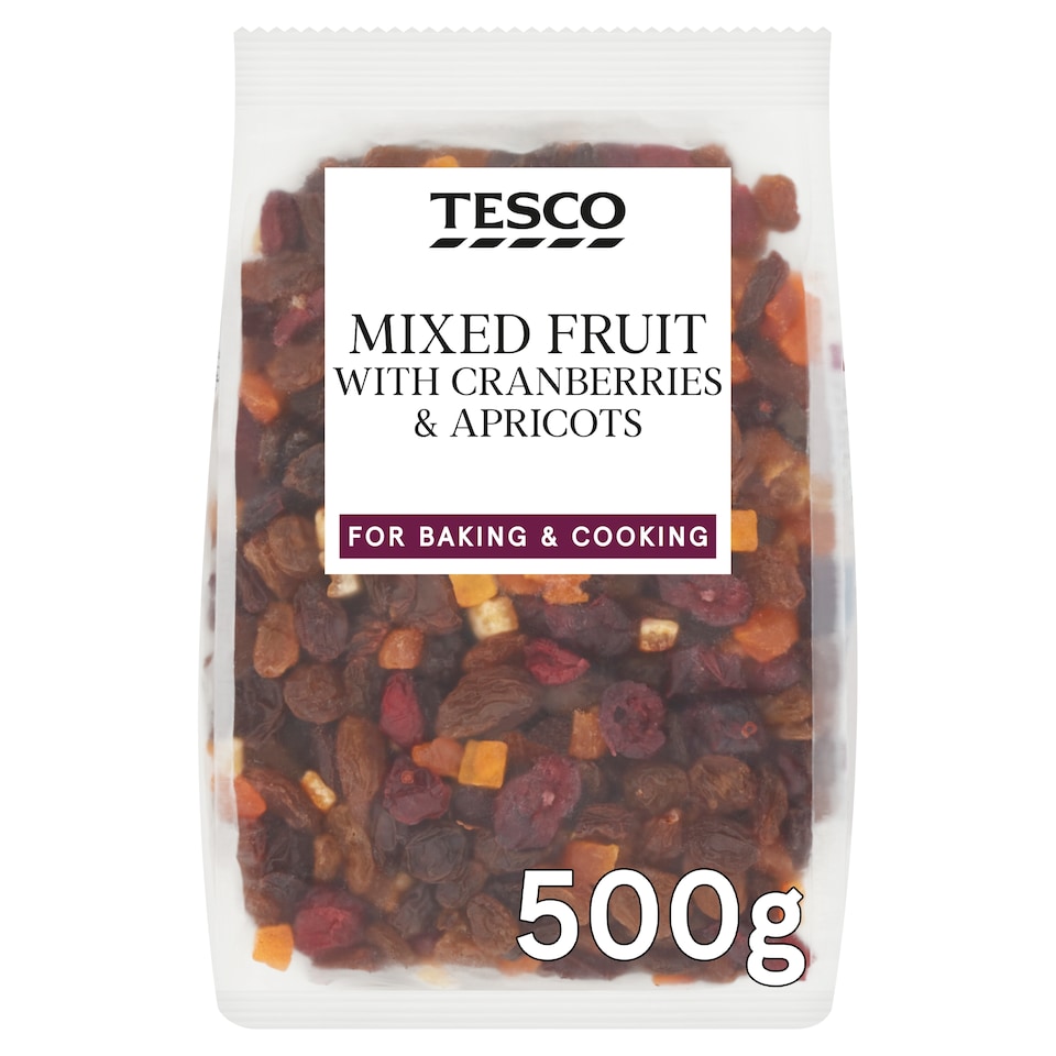 Tesco Mixed Fruit with Cranberries & Apricots 500g