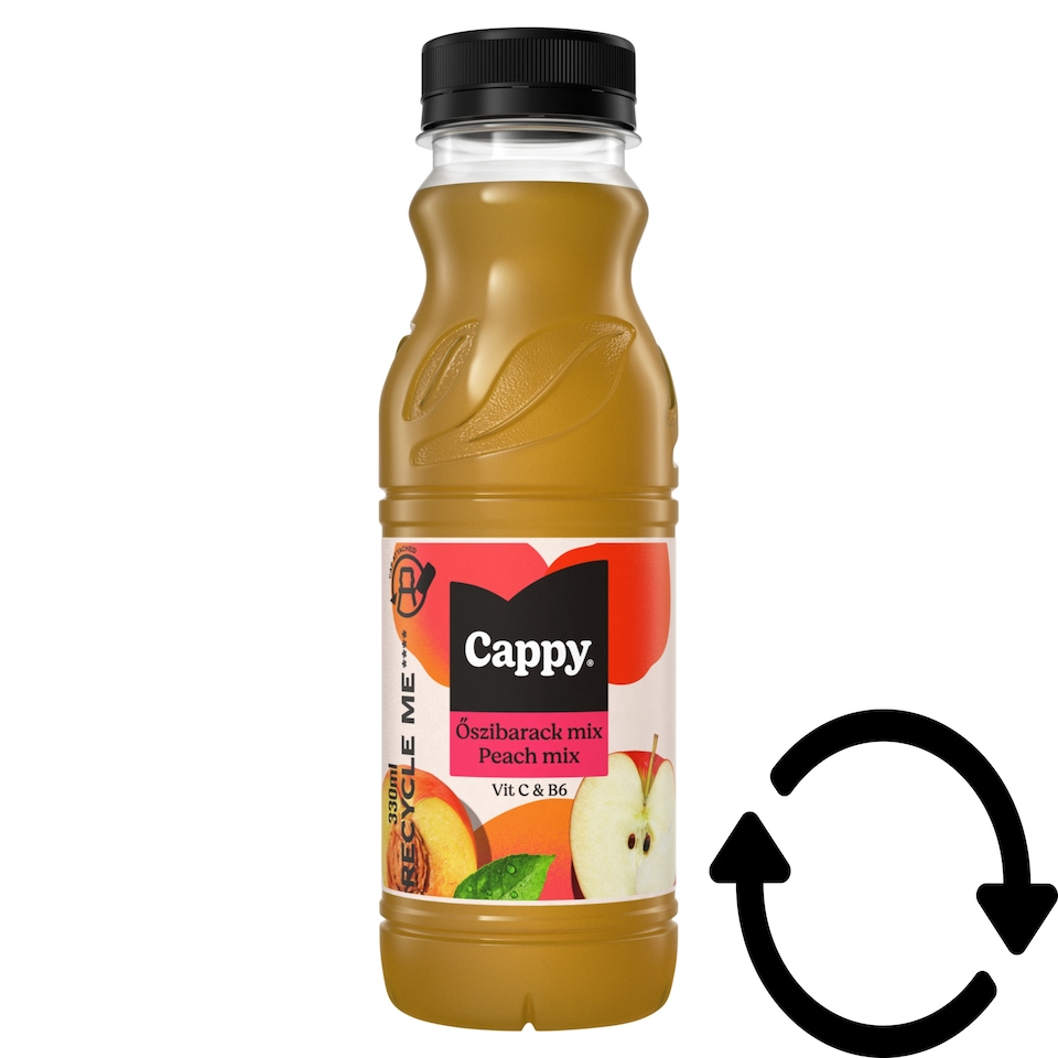 Cappy Őszibarack mix gyümölcsital őszibarackpüré és almalé sűrítményből 330 ml