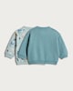 image 2 of F&F Baby 2-Pack Cotton Rich Arctic Print Sweatshirts in Turquoise