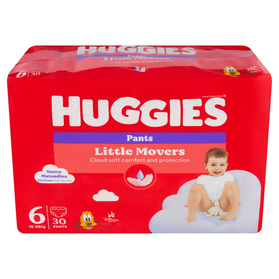 image 1 of Huggies Little Movers Pants Size 6 Children 15-25 kg 30 pcs